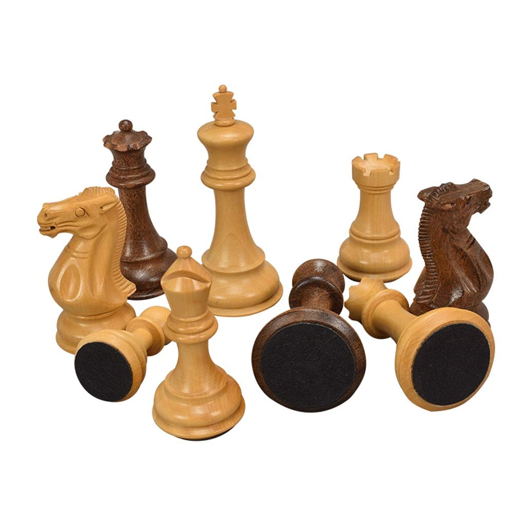 Amazon.co.jp: チェス 無垢材のチェスの駒 大型の立体的な木製のチェス